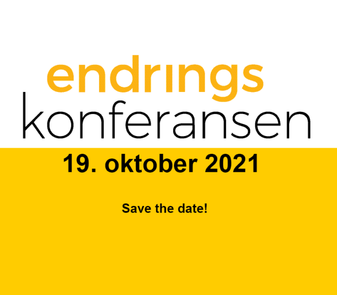 Gjør deg klar for Endringskonferansen 19. oktober!